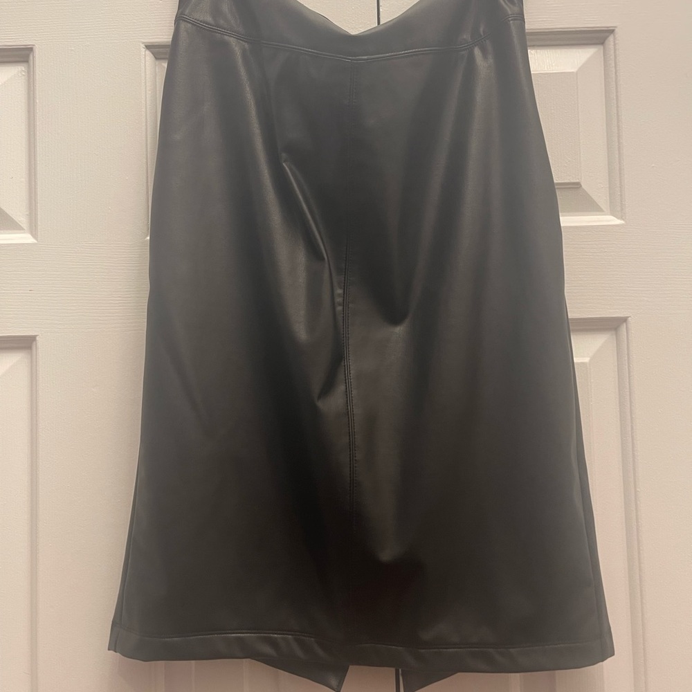 Faux leather skirt